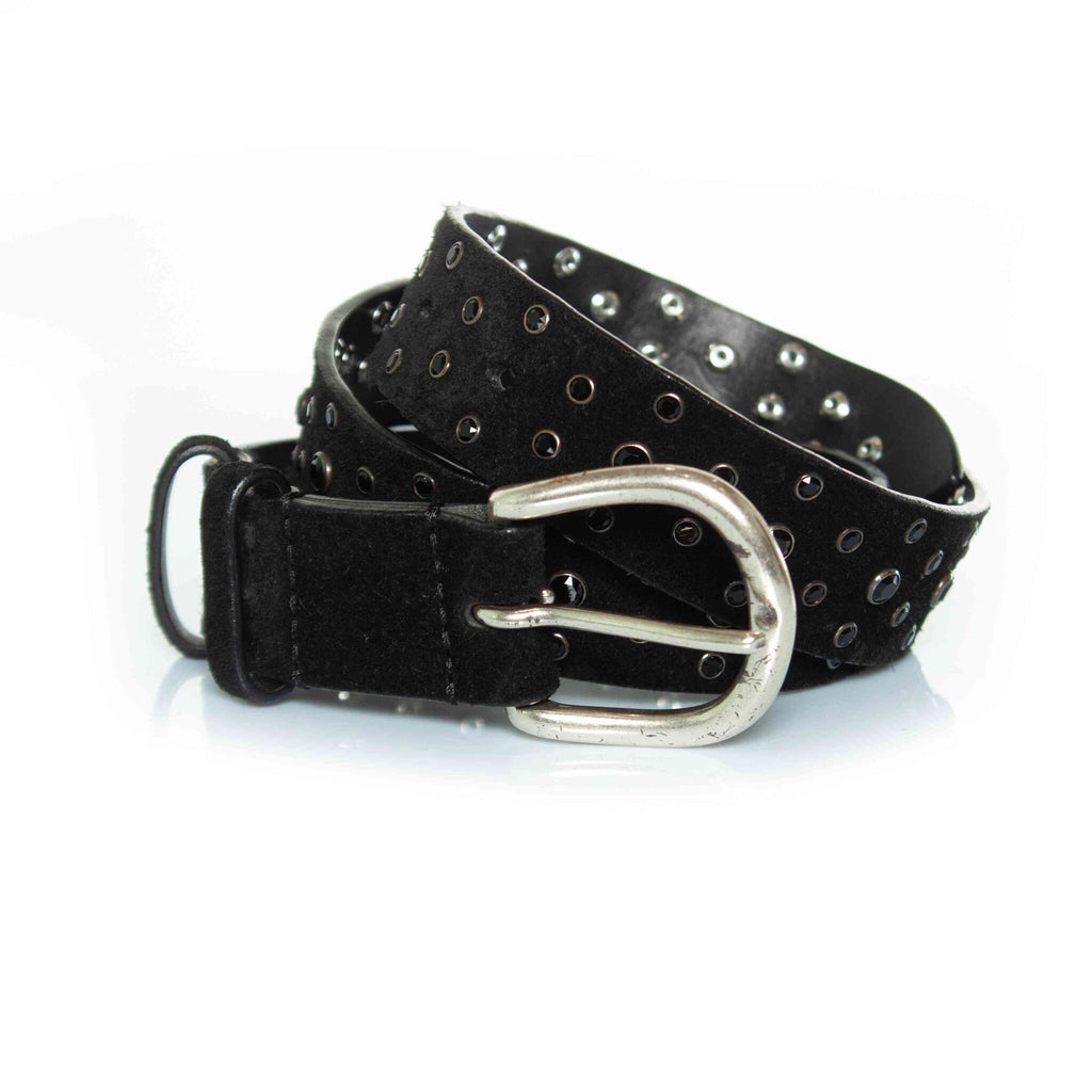 Isabel Marant, Black suede belt with black stones