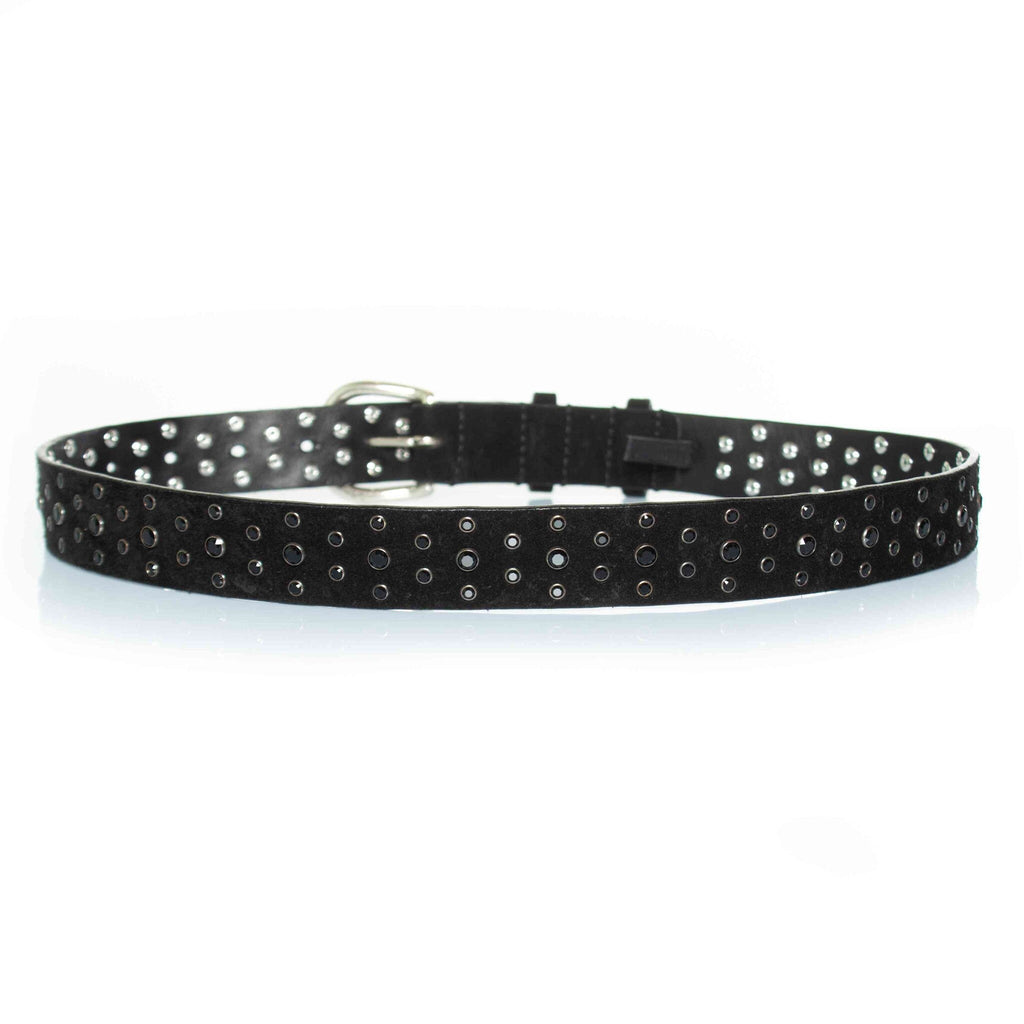 Isabel Marant, Black suede belt with black stones