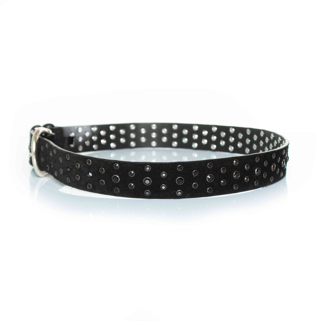 Isabel Marant, Black suede belt with black stones