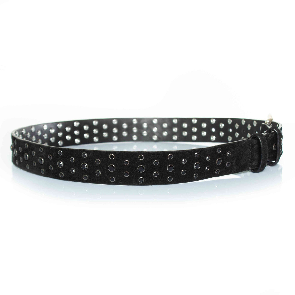 Isabel Marant, Black suede belt with black stones