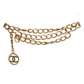 Chanel, gold plated metal 93 belt - necklace with cc logo