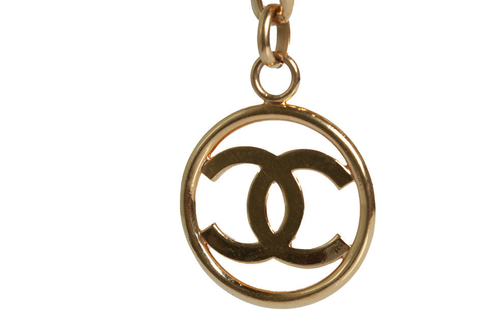Chanel, gold plated metal 93 belt - necklace with cc logo