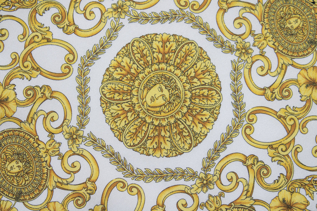 Versace, pocket square with baroc print
