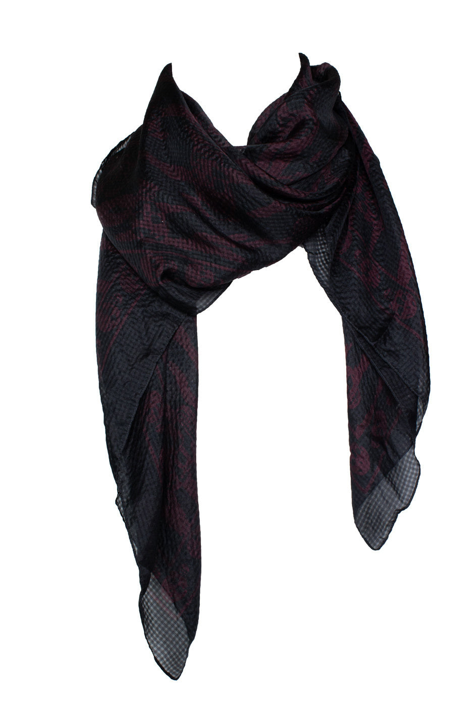 Alexander McQueen, sheer skull printed scarf