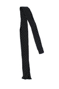 Saint Laurent, skinny black dotted silk scarf