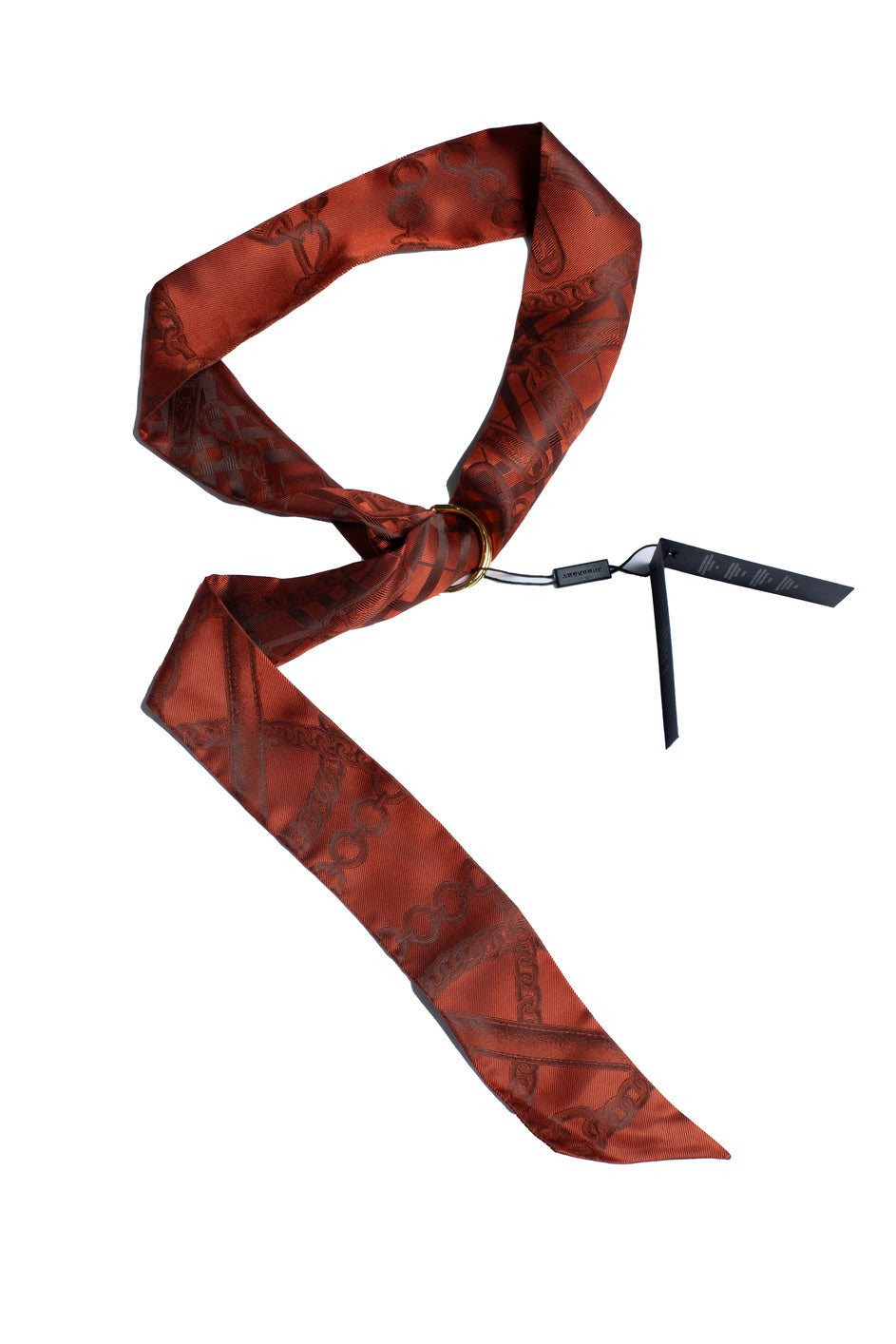 Burberry, orange tie scarf