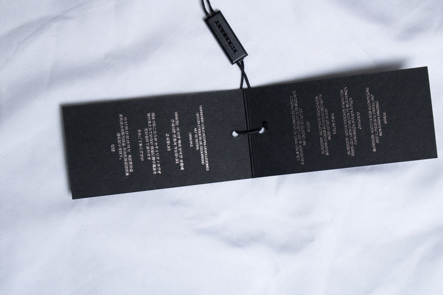 Burberry, orange tie scarf