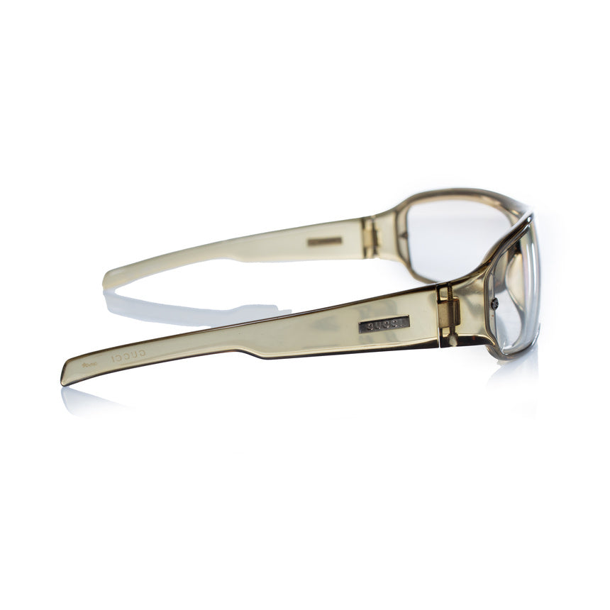 Gucci, Oliver green vintage shield sunglasses