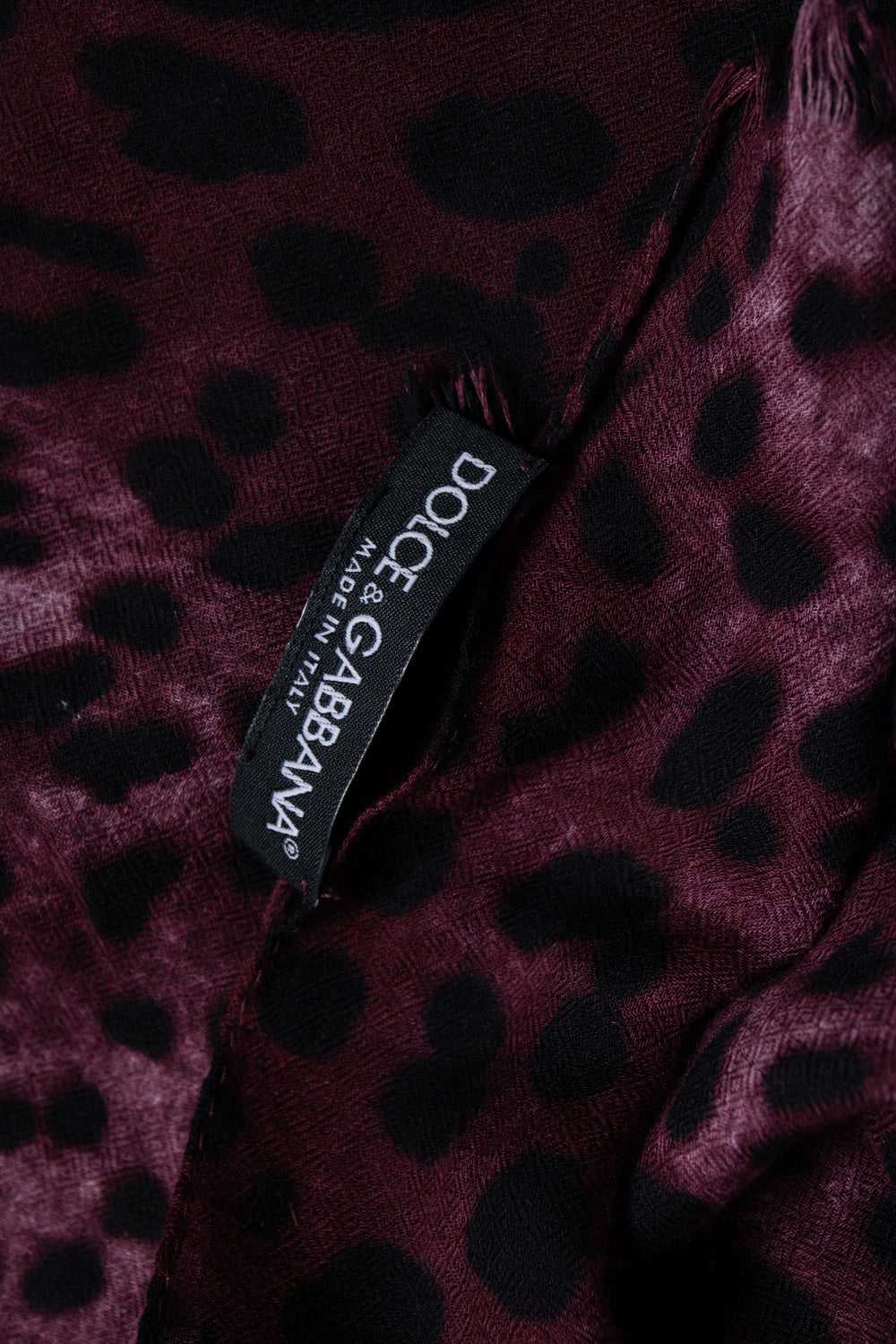 Dolce & Gabbana, leopard printed scarf in purple