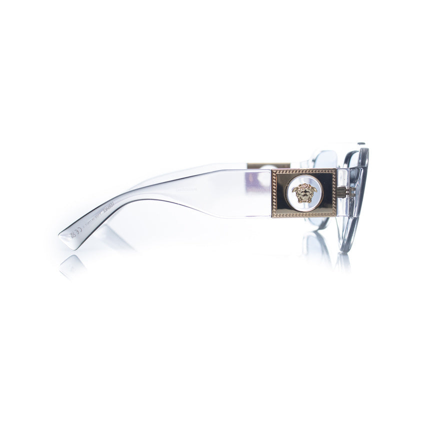 Versace, transparent shield medusa sunglasses