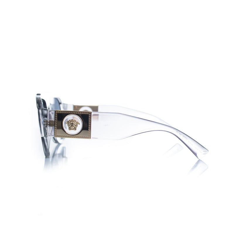 Versace, transparent shield medusa sunglasses
