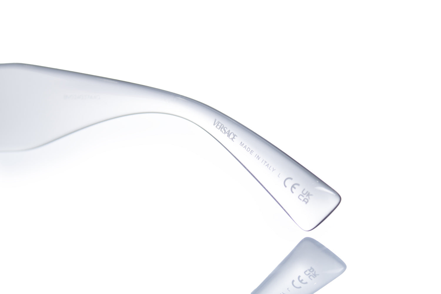 Versace, transparent shield medusa sunglasses
