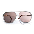Gucci, transparent and gold aviator