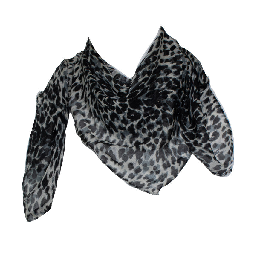 Saint Laurent, leopard printed square scarf