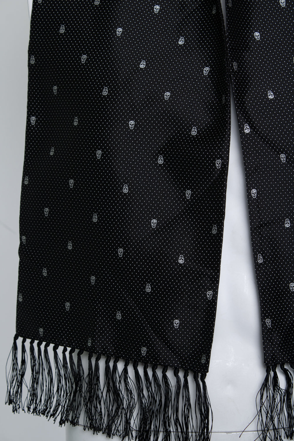 Alexander McQueen, dotted skull tuxedo scarf