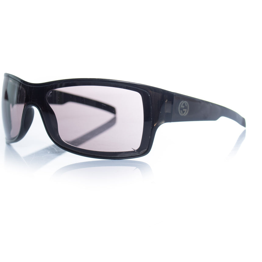 Gucci, shield sunglasses in black
