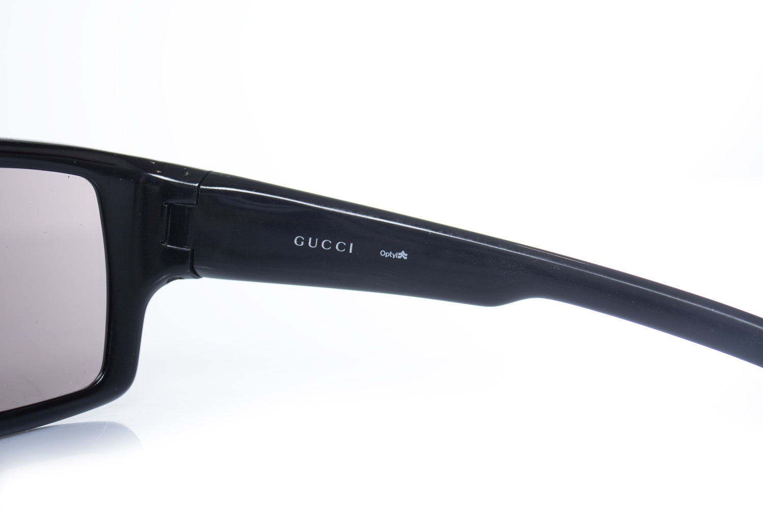 Gucci, shield sunglasses in black