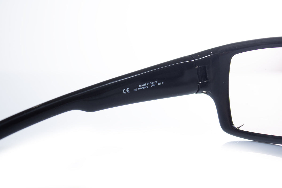 Gucci, shield sunglasses in black