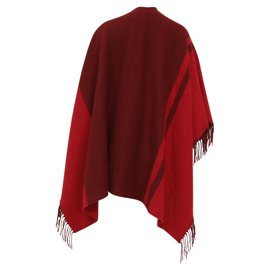 Maje Fringed Shawl in Burgundy Acrylic
