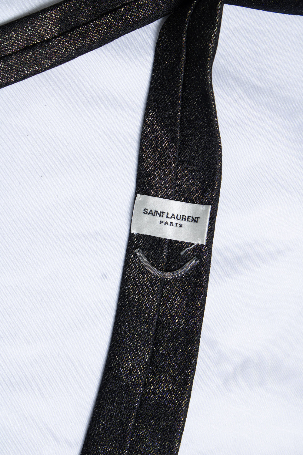 Saint Laurent, black and gold tie