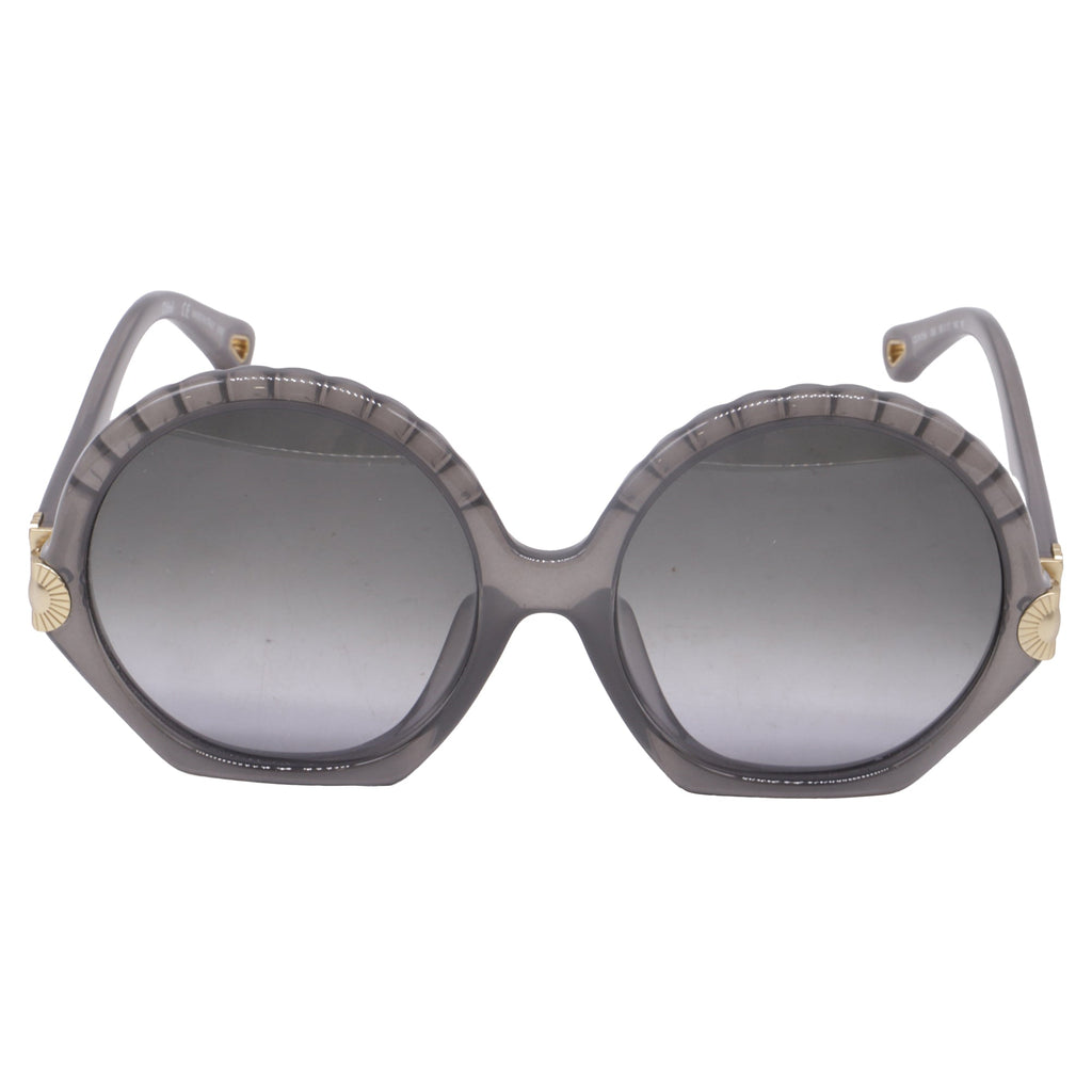 Chloé Vera Seashell Round Sunglasses in Grey Acetate