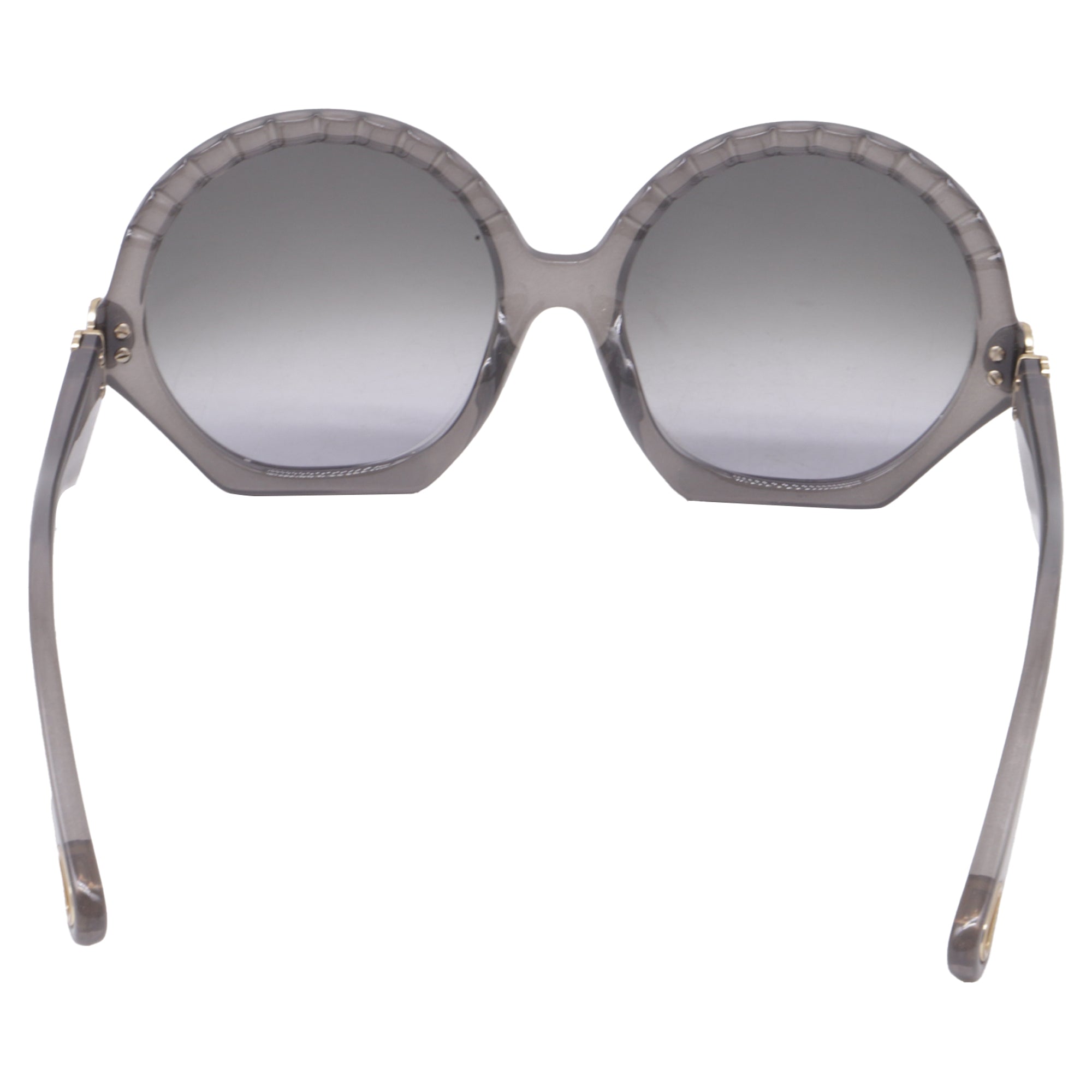 Chloé Vera Seashell Round Sunglasses in Grey Acetate