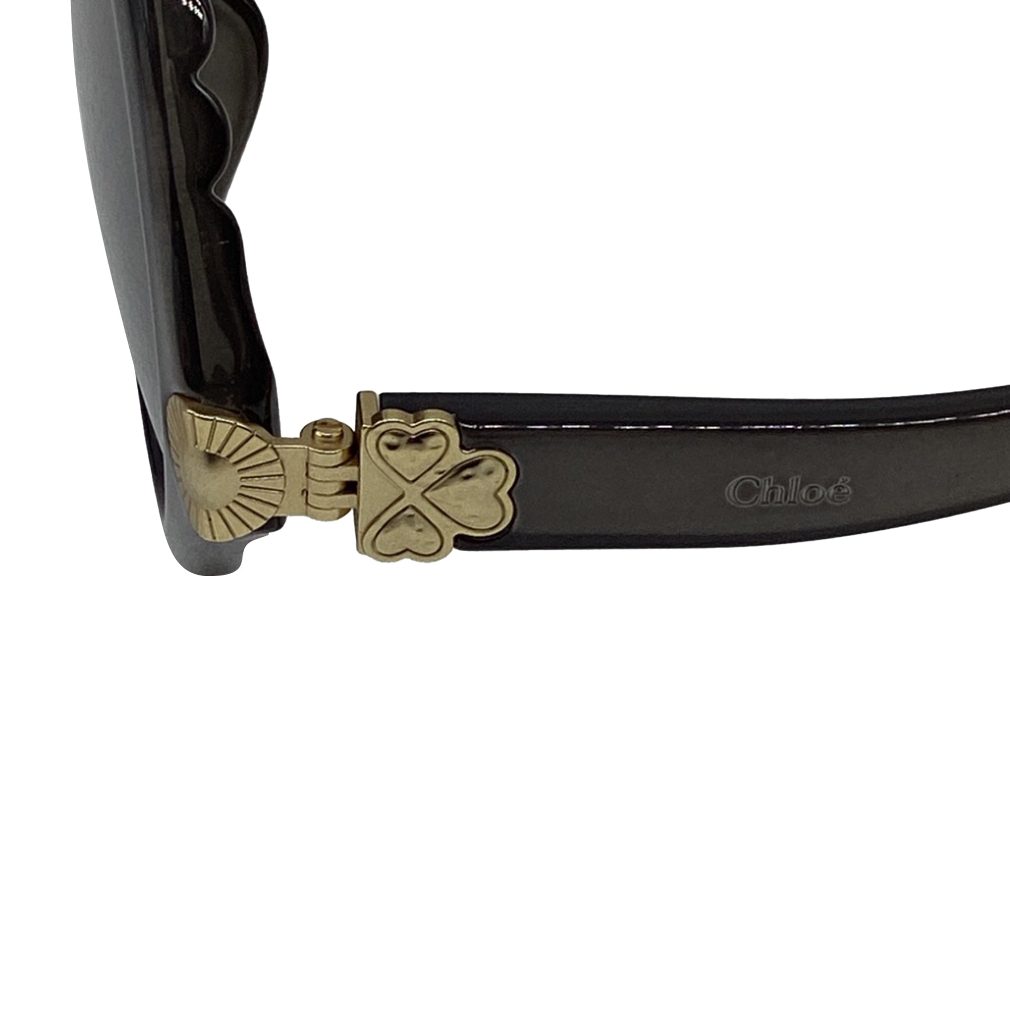 Chloé Vera Seashell Round Sunglasses in Grey Acetate