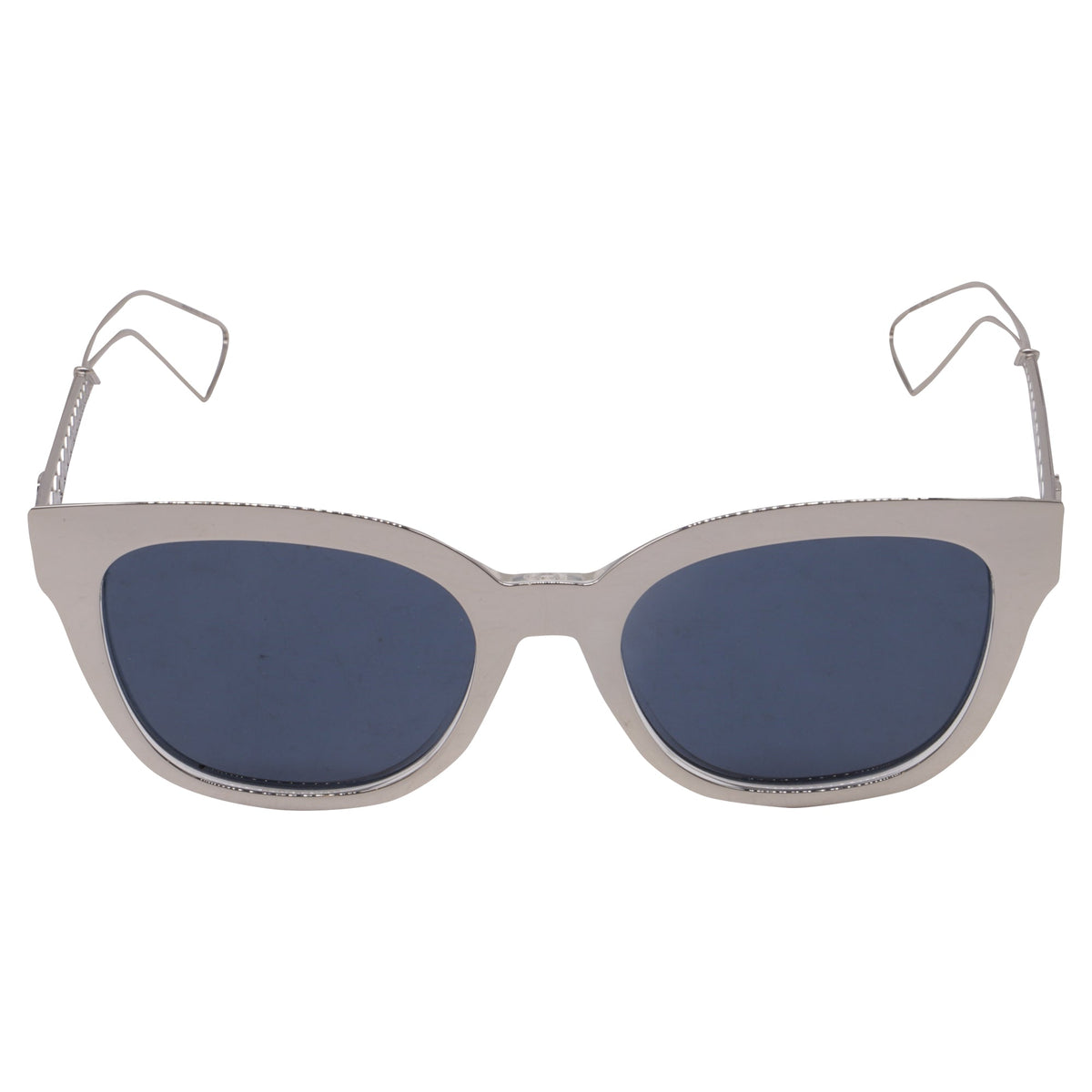 Dior Diorama 1 Mirrored Wayfarer Sunglasses in Silver Acetate