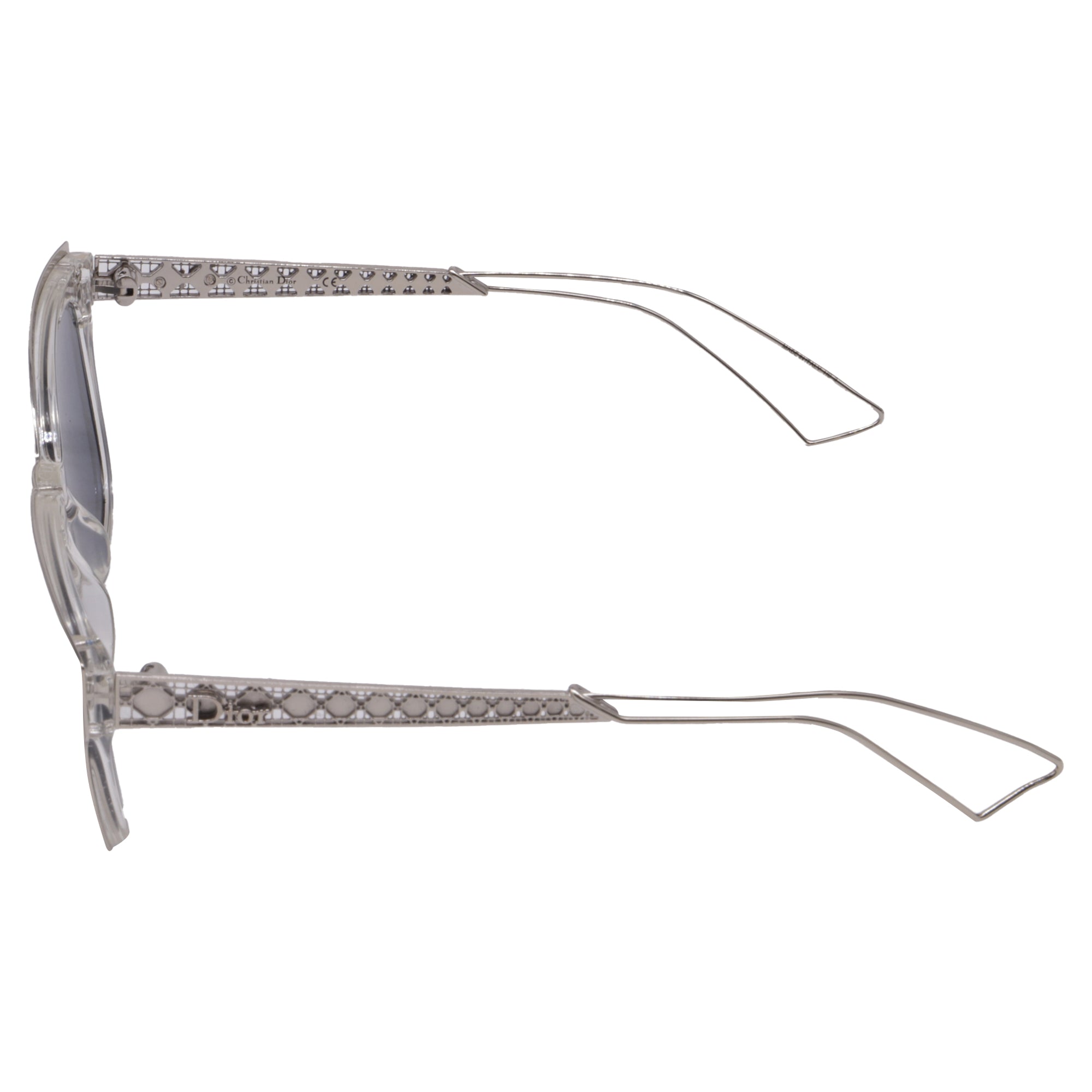 Dior Diorama 1 Mirrored Wayfarer Sunglasses in Silver Acetate