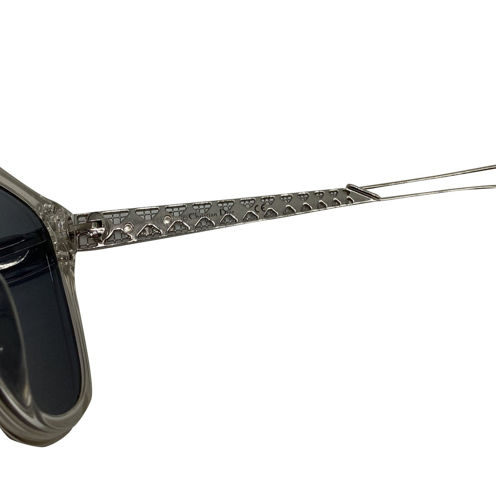 Dior Diorama 1 Mirrored Wayfarer Sunglasses in Silver Acetate