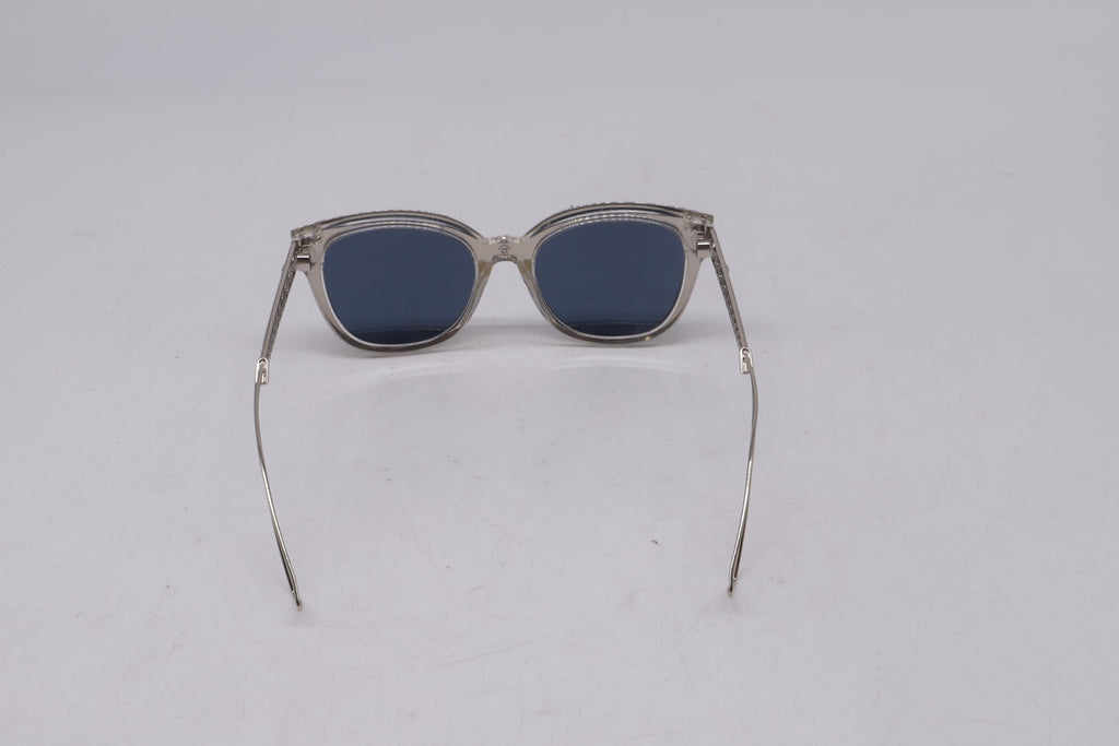 Dior Diorama 1 Mirrored Wayfarer Sunglasses in Silver Acetate