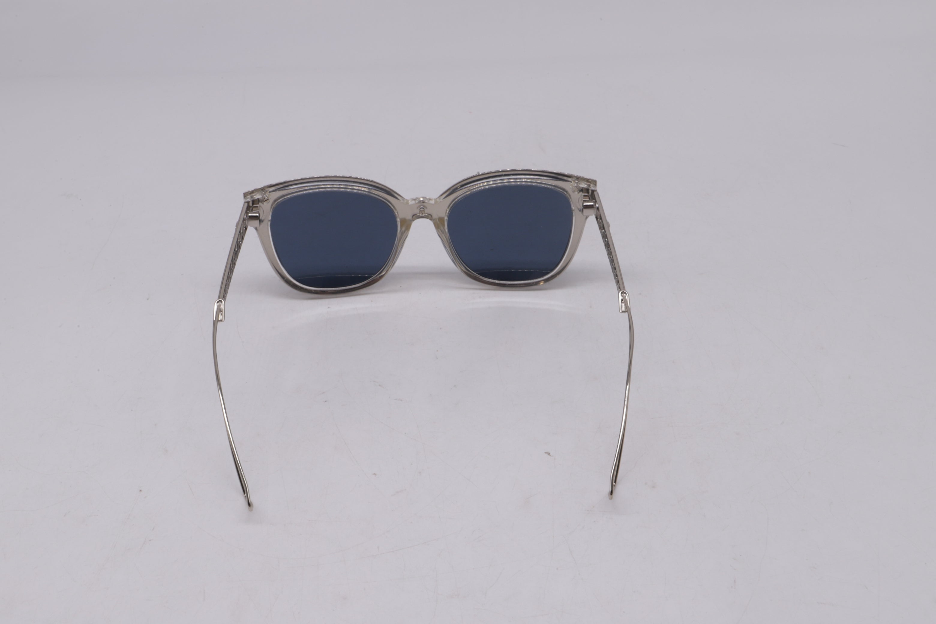 Dior Diorama 1 Mirrored Wayfarer Sunglasses in Silver Acetate