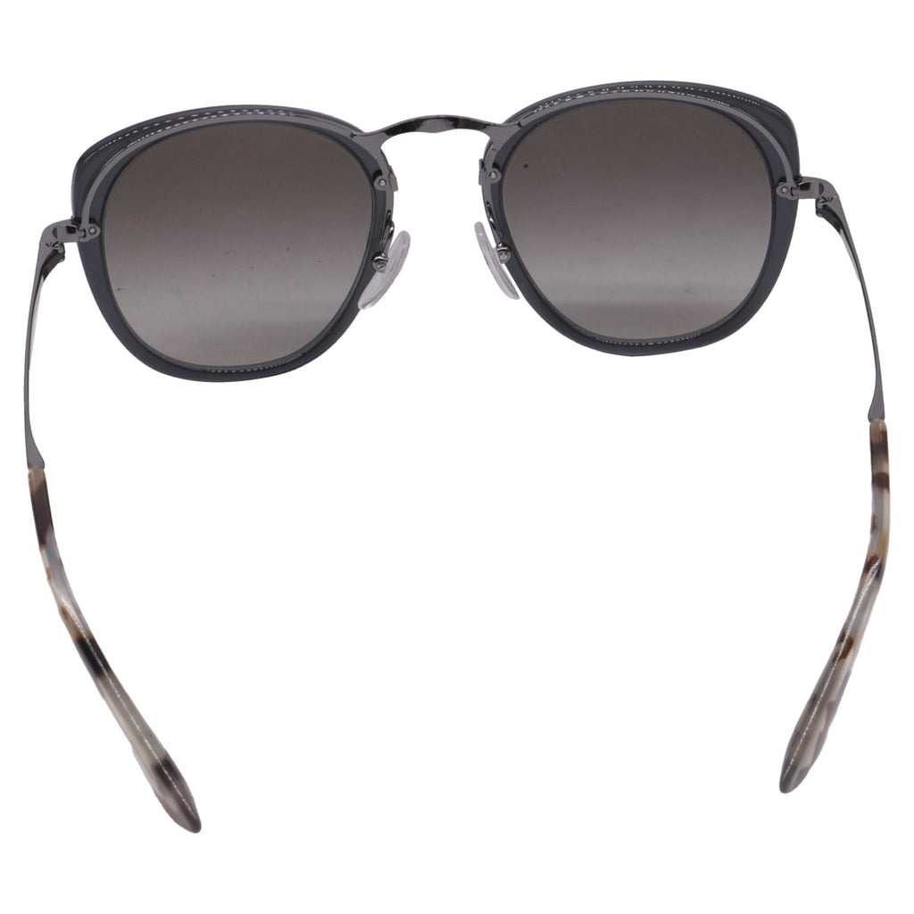 Prada Catwalk SPR58U Oval Sunglasses in Grey Metal