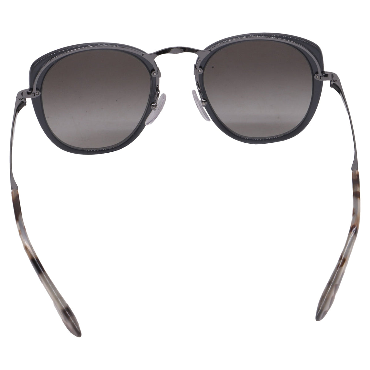 Prada Catwalk SPR58U Oval Sunglasses in Grey Metal