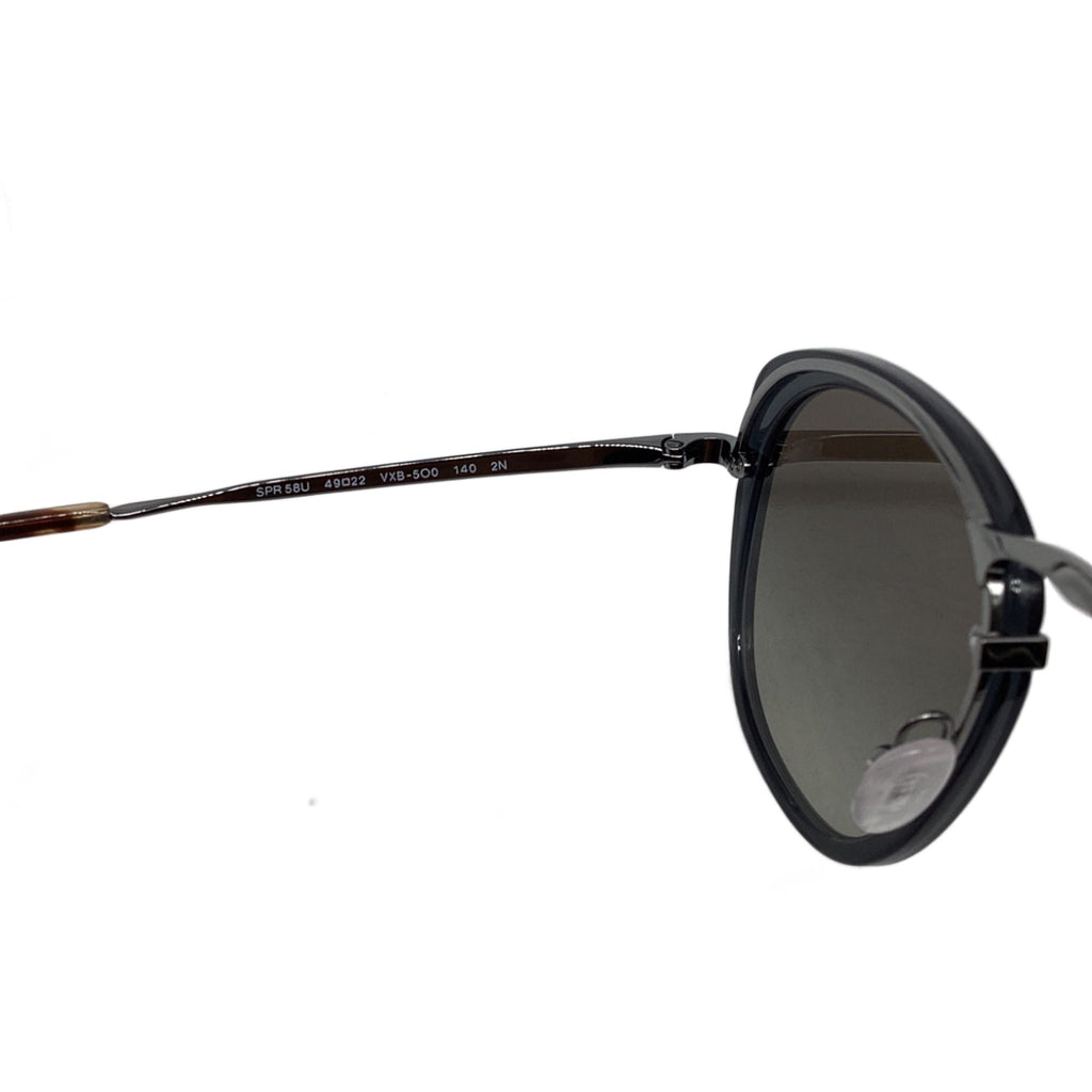 Prada Catwalk SPR58U Oval Sunglasses in Grey Metal