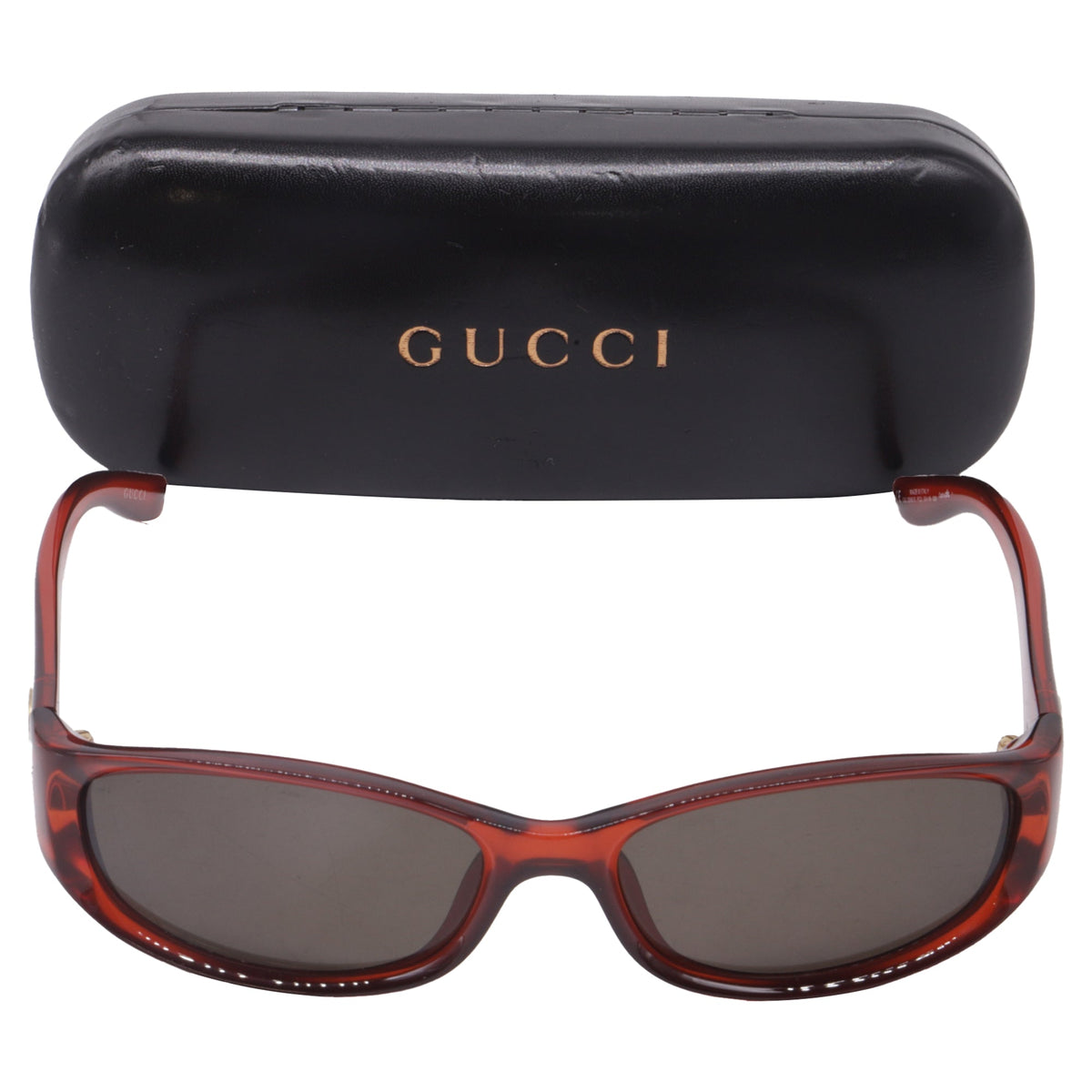 Gucci GG2566/S Interlocking G Sunglasses in Red Acetate