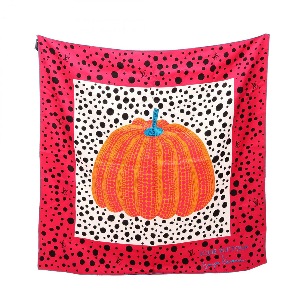 Louis Vuitton Yayoi Kusama Carre 90 Pumpkin Silk Scarf