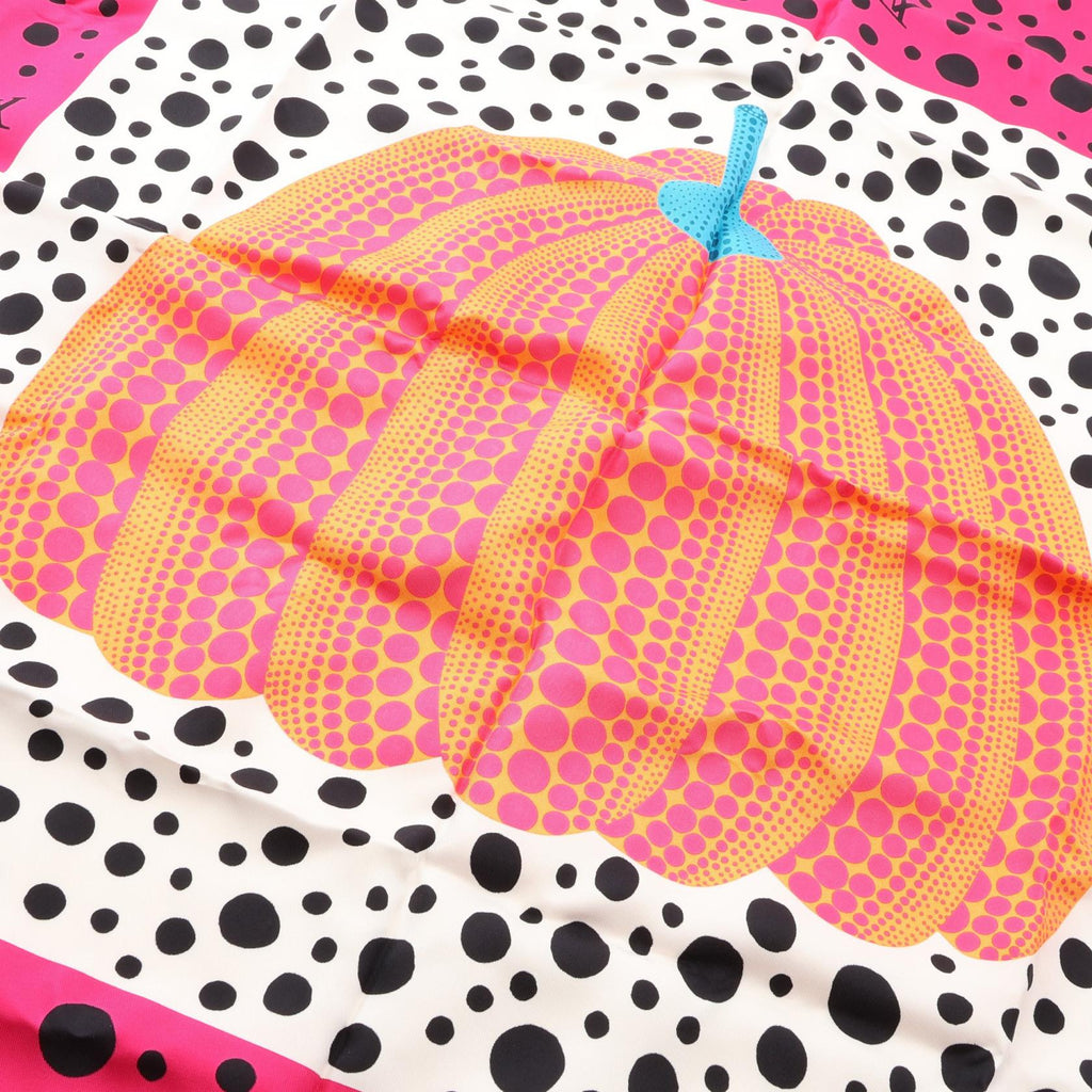 Louis Vuitton Yayoi Kusama Carre 90 Pumpkin Silk Scarf