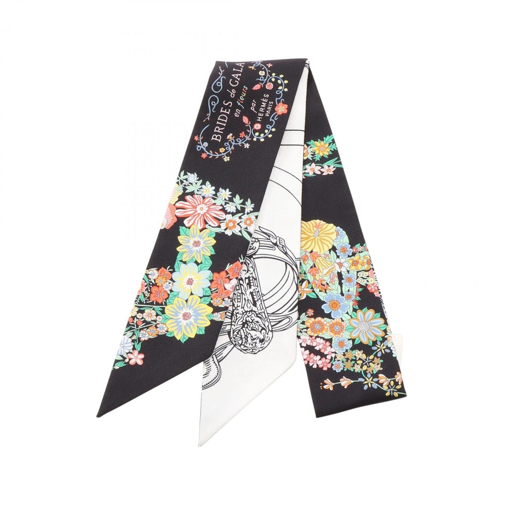 Hermes Brides de Gala en Fleurs Silk Scarf
