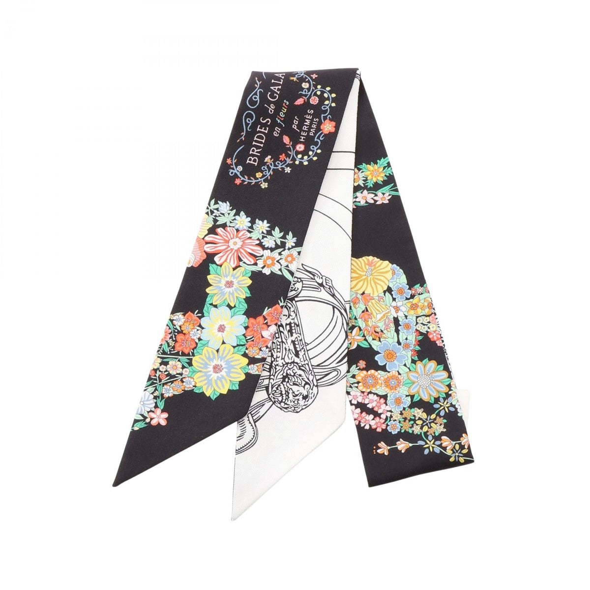 Hermes Brides de Gala en Fleurs Silk Scarf