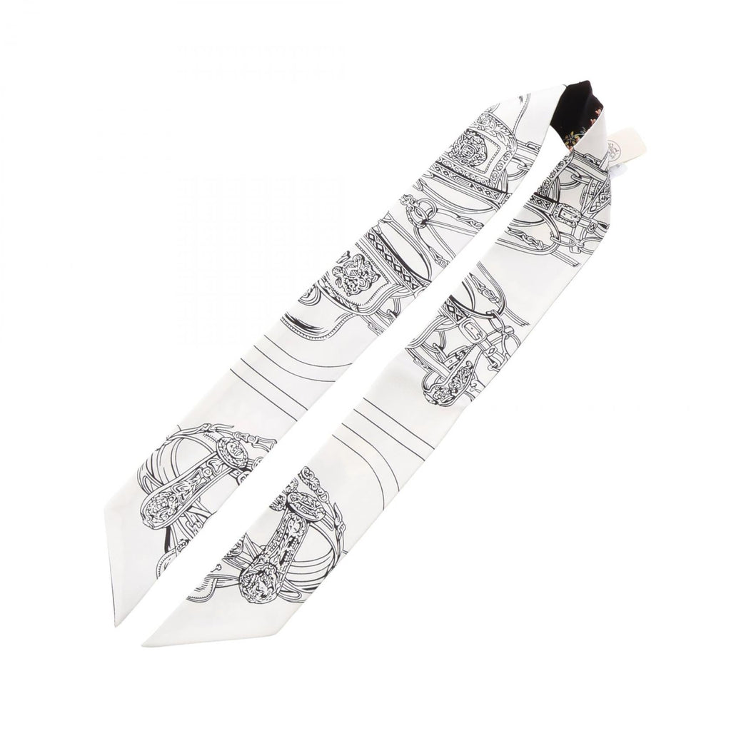 Hermes Brides de Gala en Fleurs Silk Twilly Scarf
