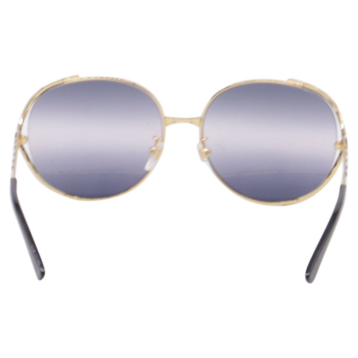 Gucci GG0595S Bamboo Round-Framed Sunglasses in Gold Metal