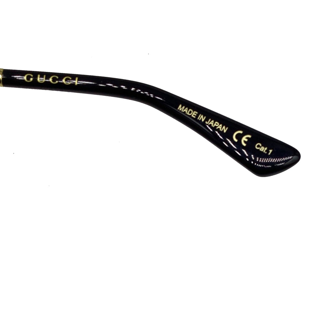 Gucci GG0595S Bamboo Round-Framed Sunglasses in Gold Metal