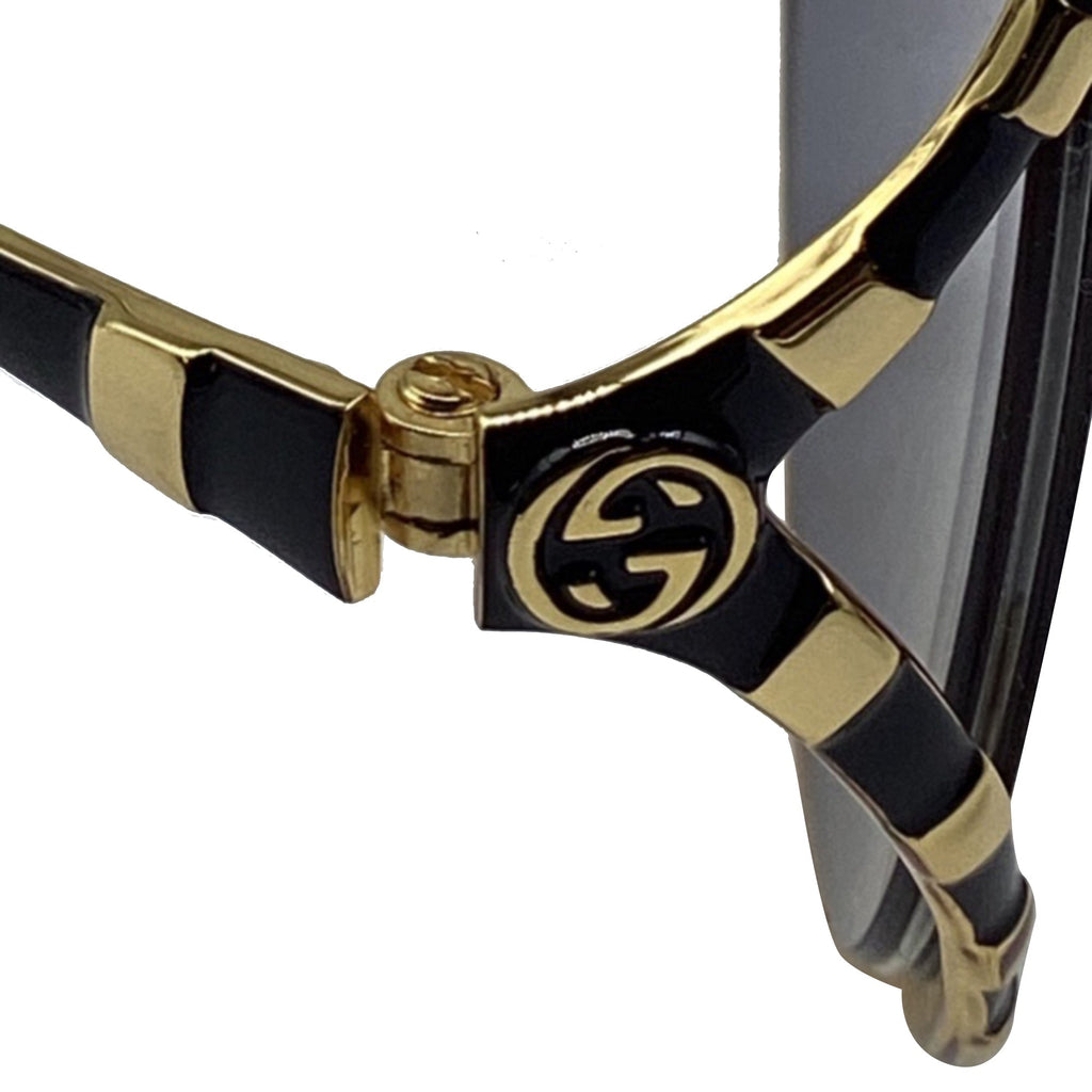 Gucci GG0595S Bamboo Round-Framed Sunglasses in Gold Metal