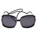 Bottega Veneta Square Sunglasses in Black Metal