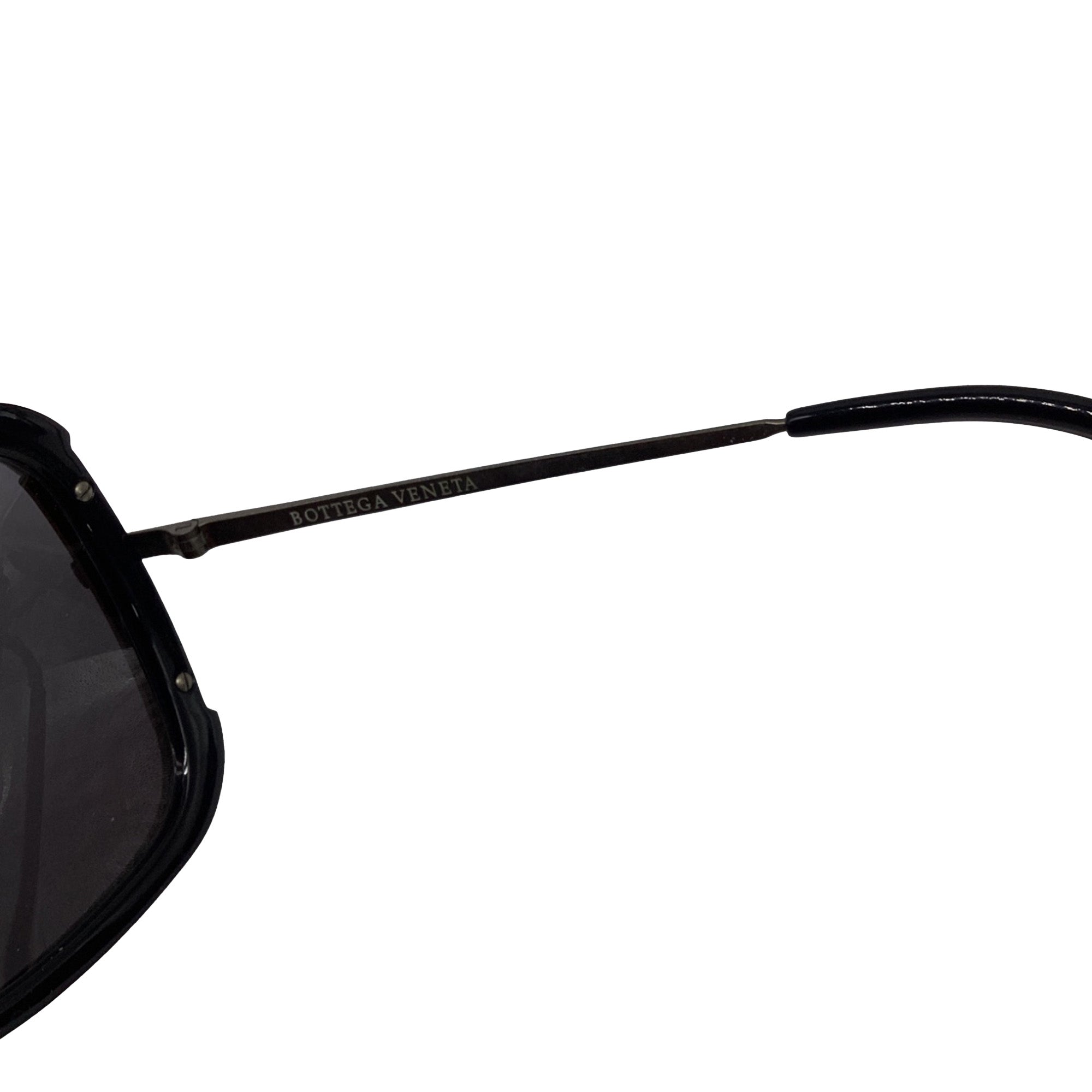 Bottega Veneta Square Sunglasses in Black Metal