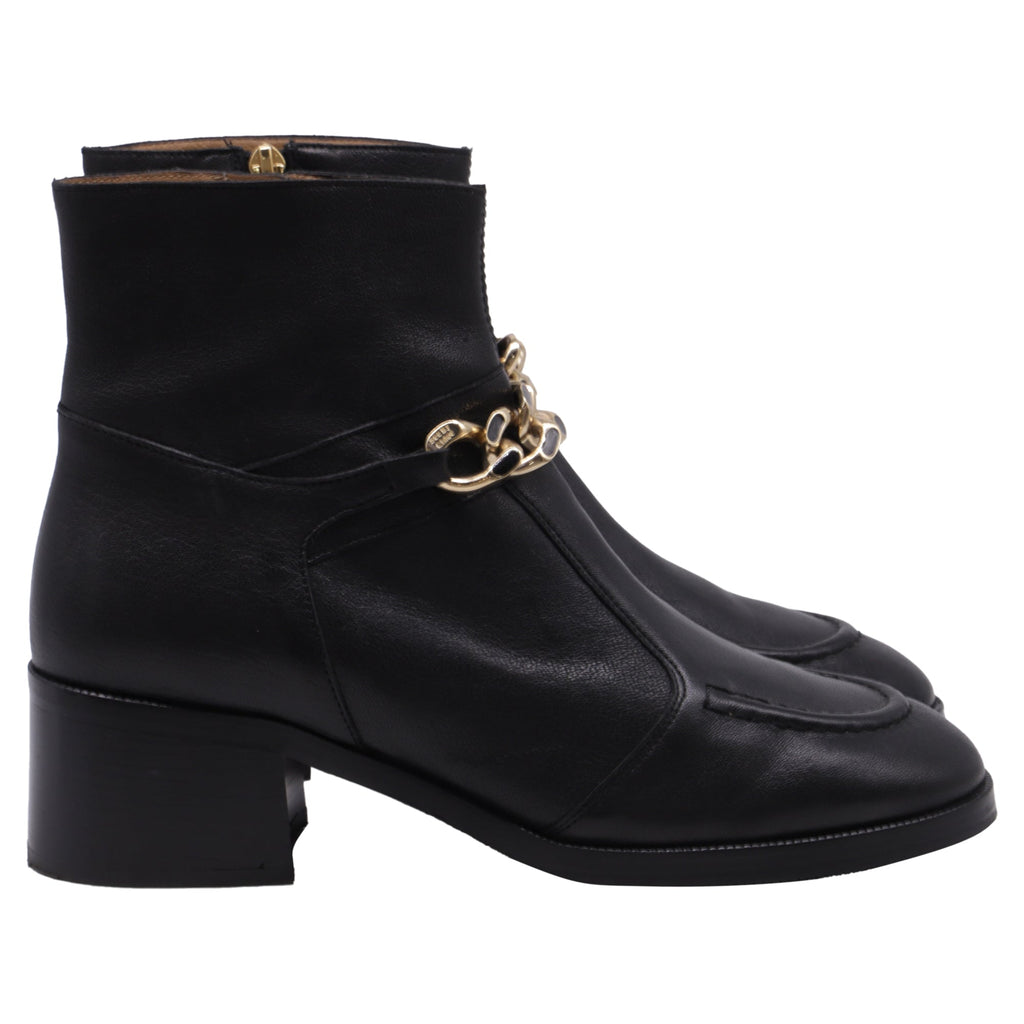 Women's See by Chloé Mahe Ankle Boots in Black Leather