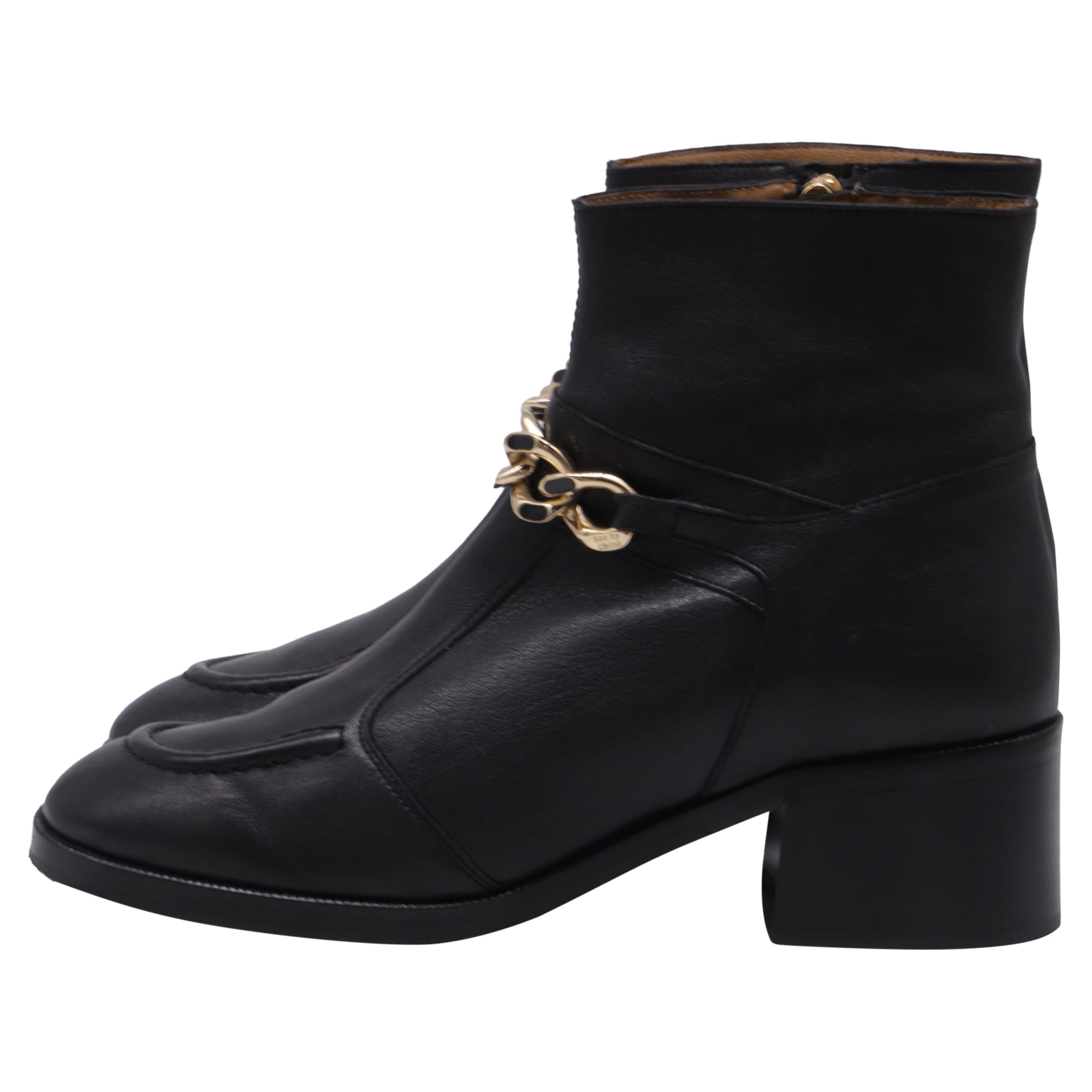 Women's See by Chloé Mahe Ankle Boots in Black Leather