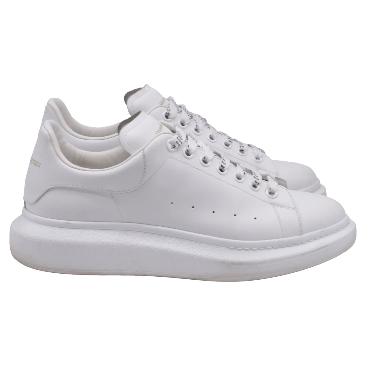 Men's Alexander McQueen Oversized Platform Sneakers in White Leather