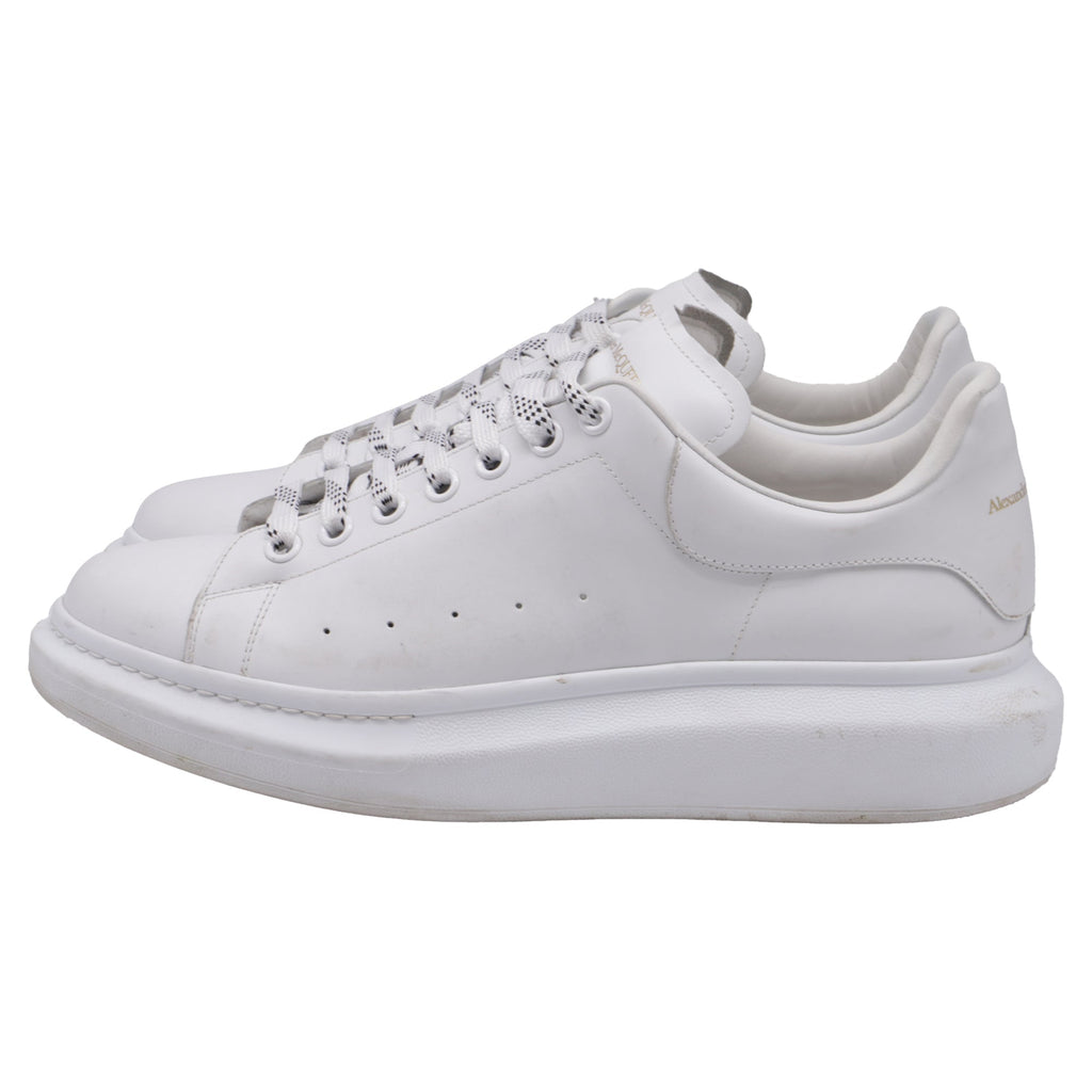 Men's Alexander McQueen Oversized Platform Sneakers in White Leather